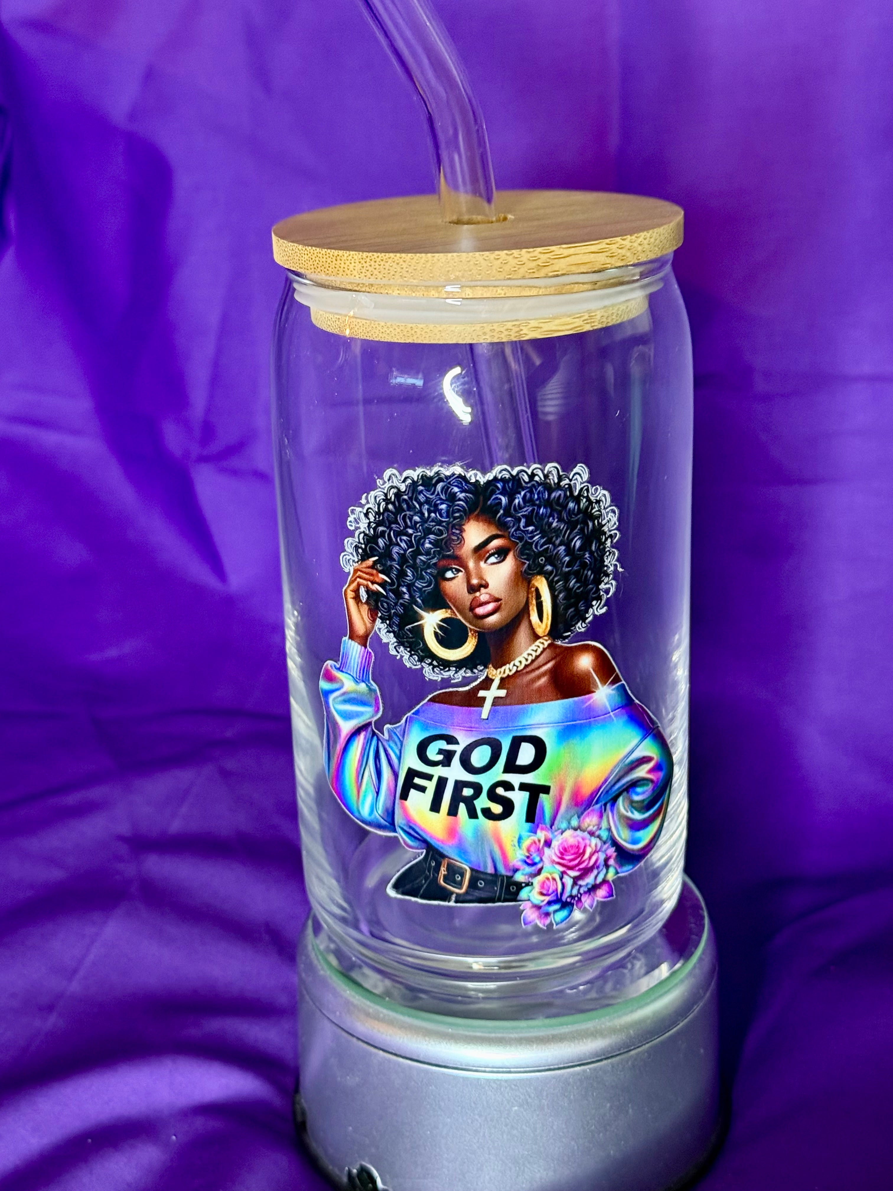 ✝️ "God First. Always." Can Glass