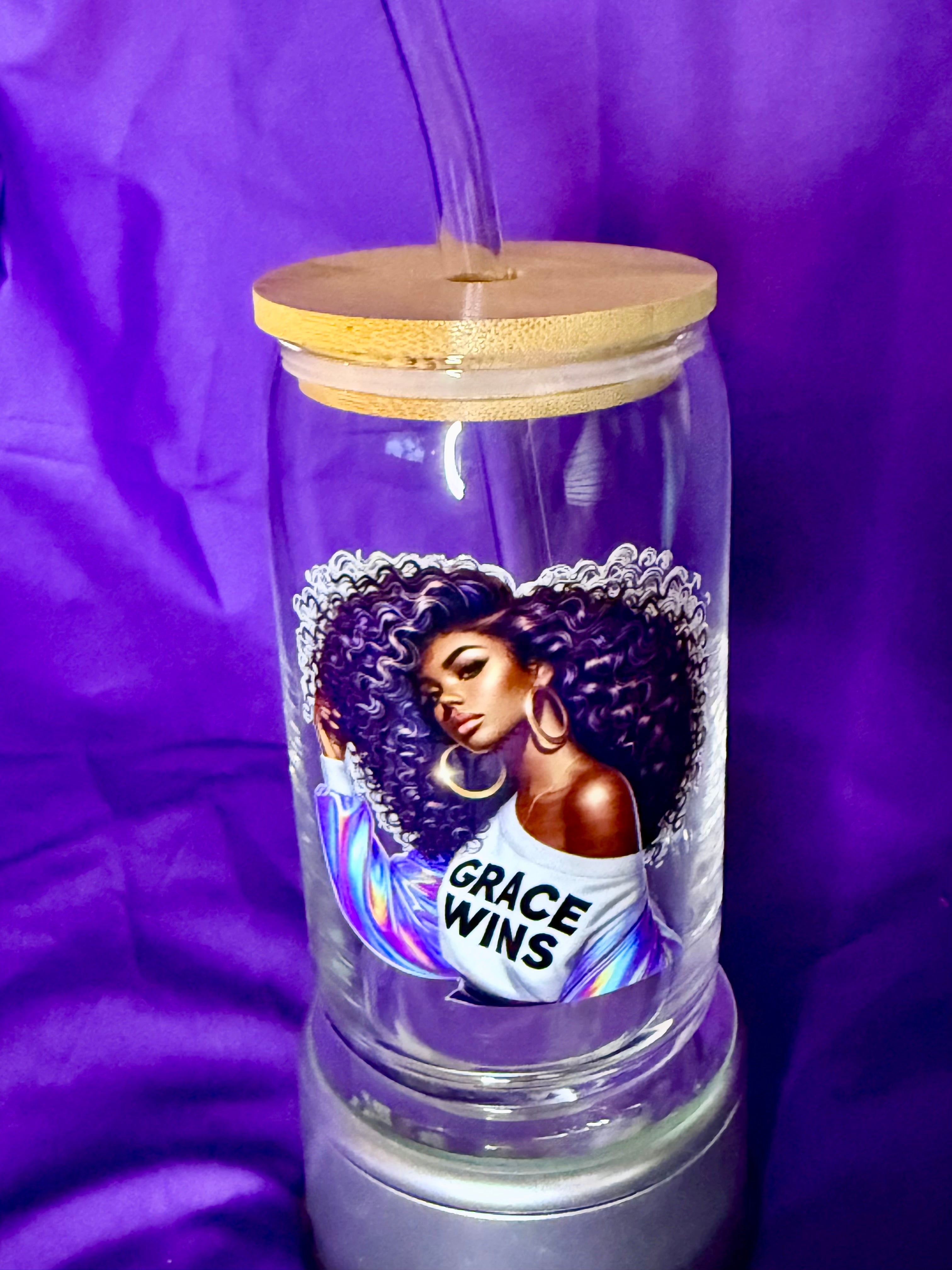 🕊️ "Grace Wins" Can Glass